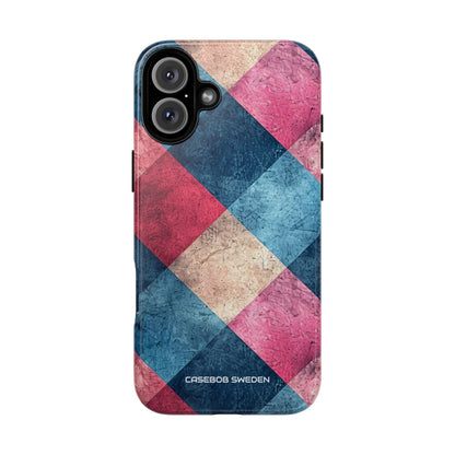 Bold Geometric Squares - Tough iPhone 16 Phone Case