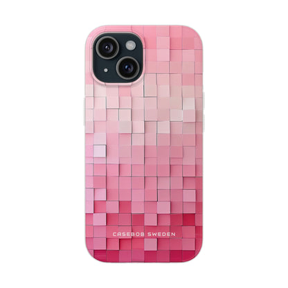 Gradient Pink Mosaic iPhone 15 - Flexi Phone Case