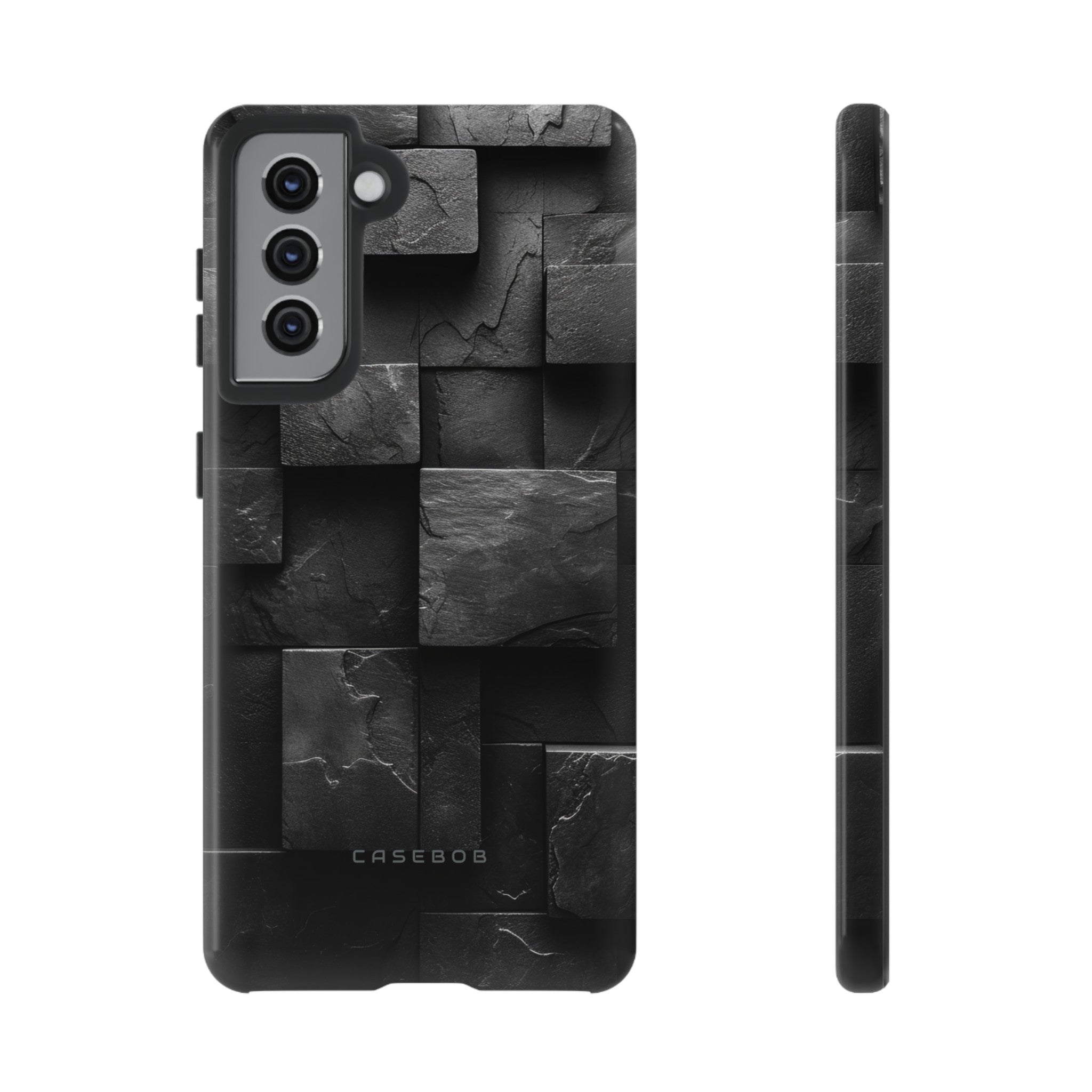 Black Geometric Elegance - Protective Phone Case