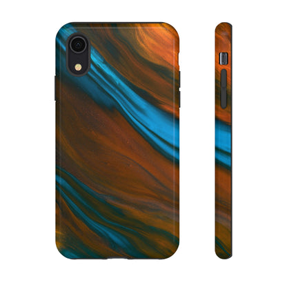 Orange Swipes Ink Art iPhone Case (Protective) iPhone XR Glossy Phone Case