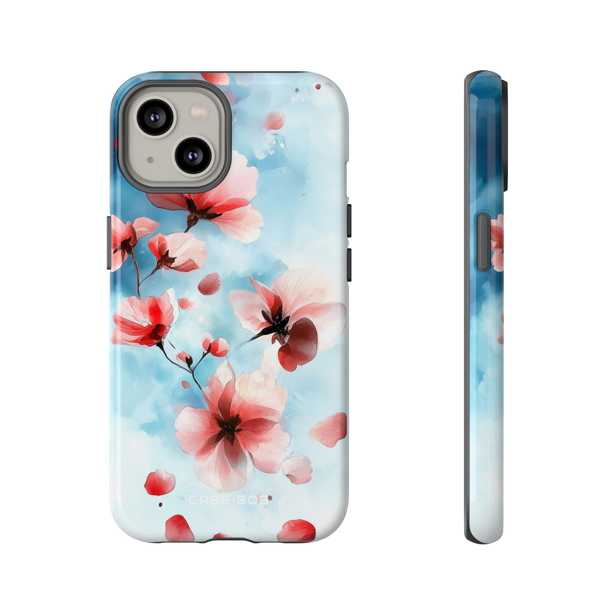 Pink Blossom Drift iPhone 14 Case - Tough