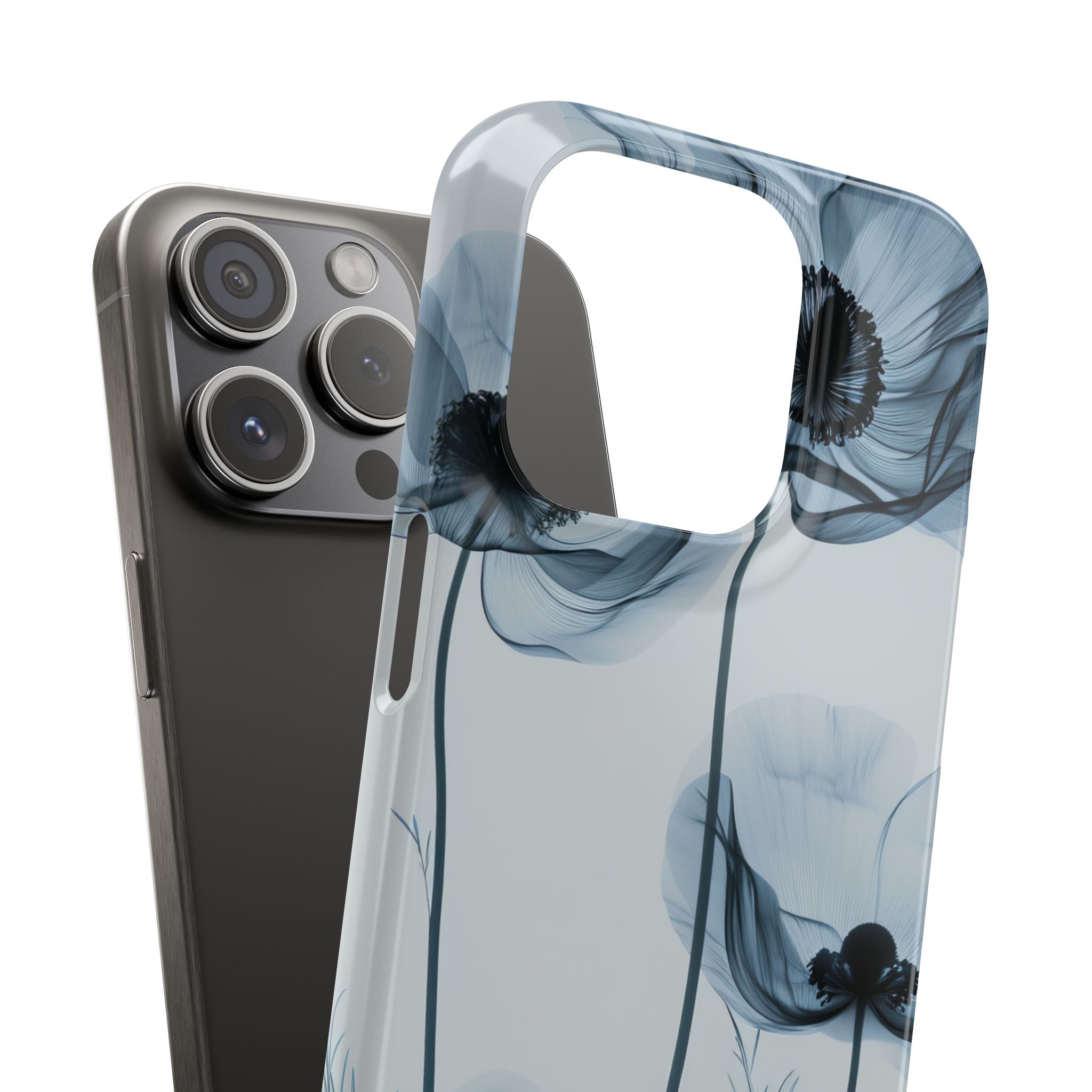 Ethereal X-Ray Flowers iPhone 15 - Slim Phone Case