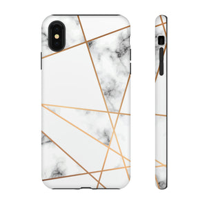 Marble Geometric - Protective Phone Case