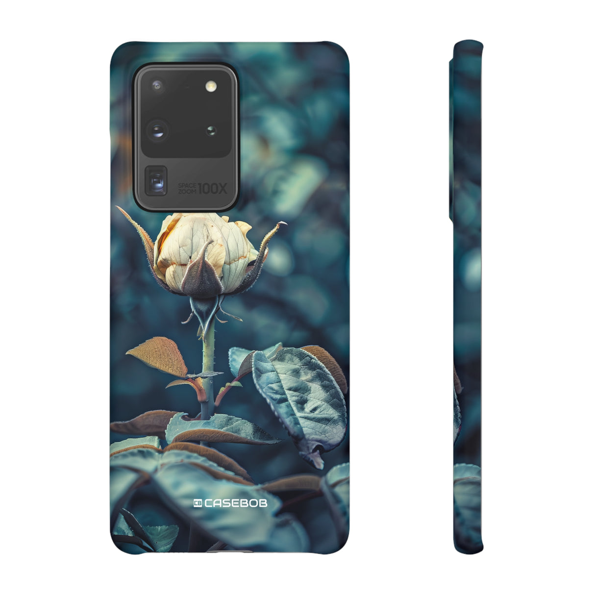 Teal Rosebud Serenade | Slim Phone Case for Samsung