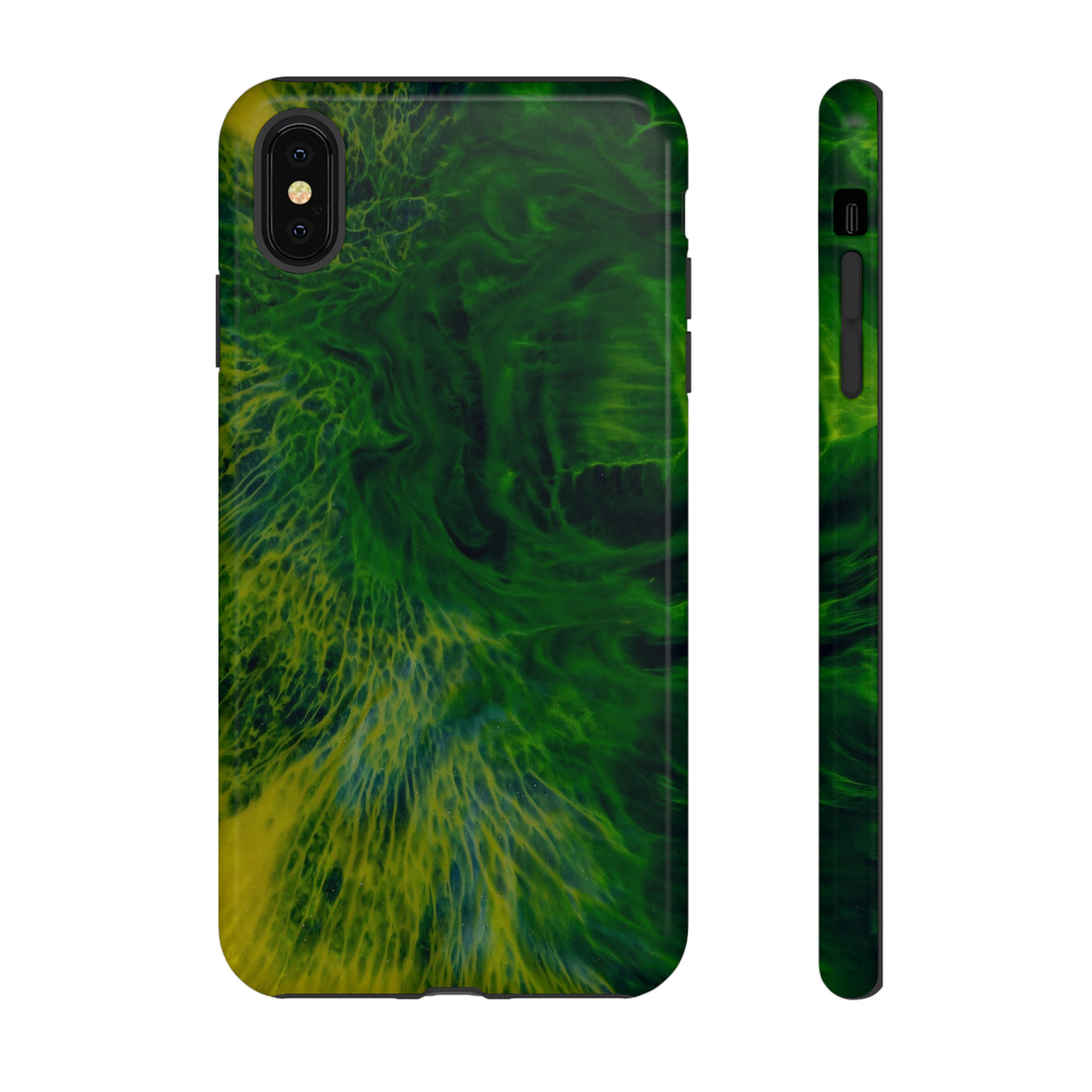 Dark Green Ink Art - Protective Phone Case