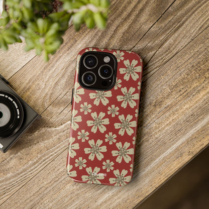 Retro Red Florals - iPhone Case