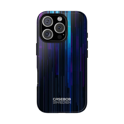 Neon Glitch Stripes iPhone 16 - Tough