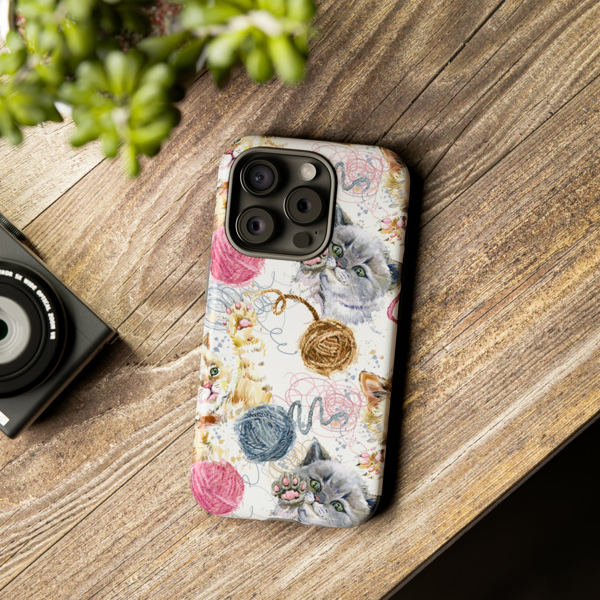 Cute Kitten Pattern - Protective Phone Case