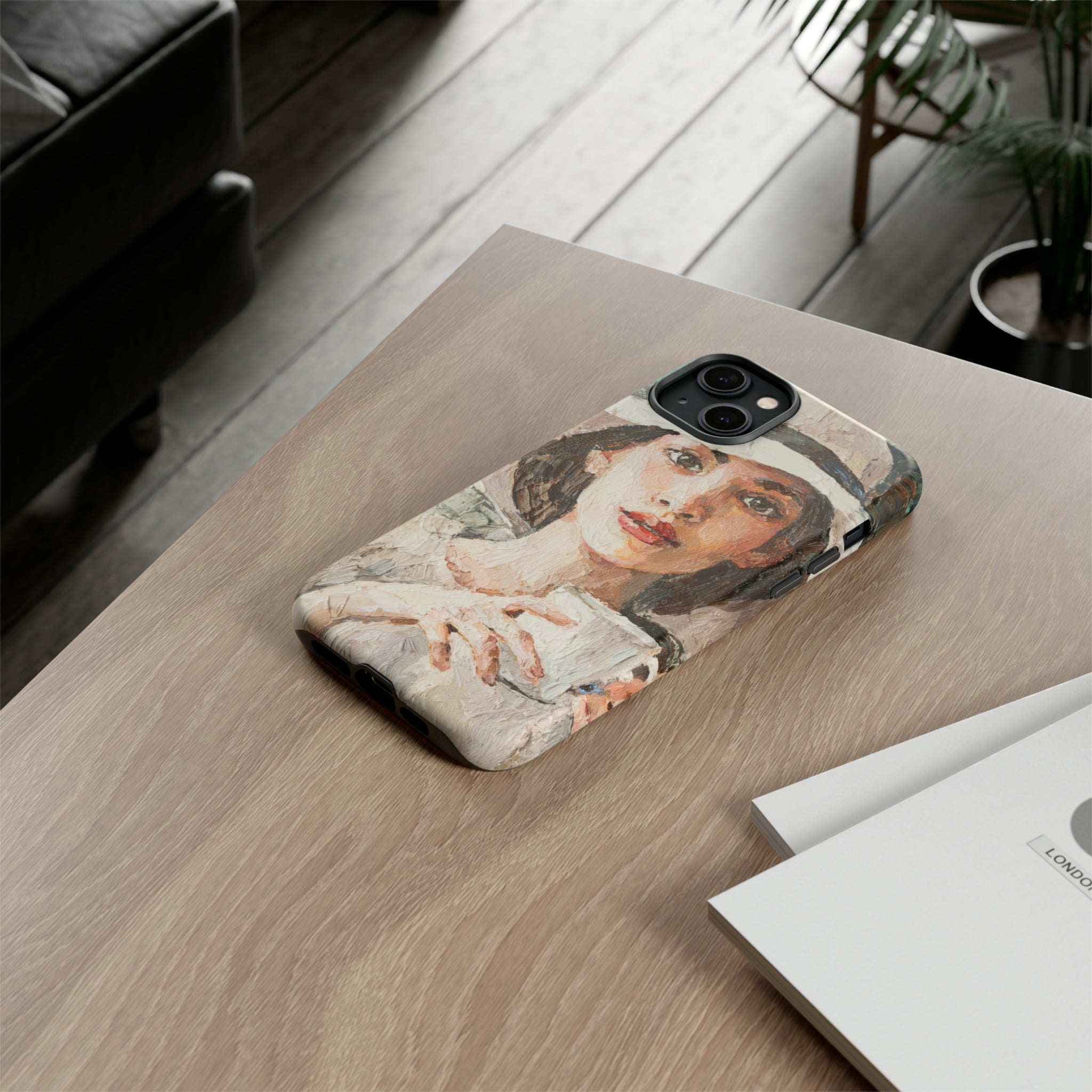 Oil Painting - Lady in a White Hat - Protective Phone Case