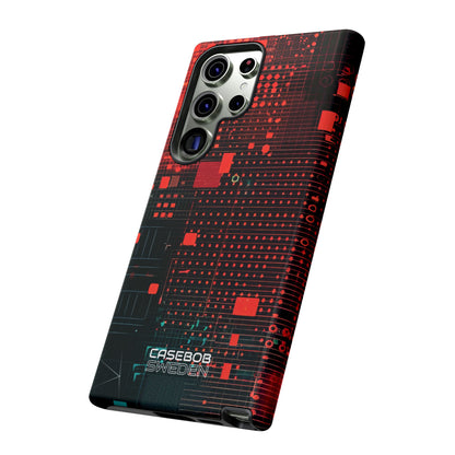 Crimson Circuit Grid Samsung S23 - Tough