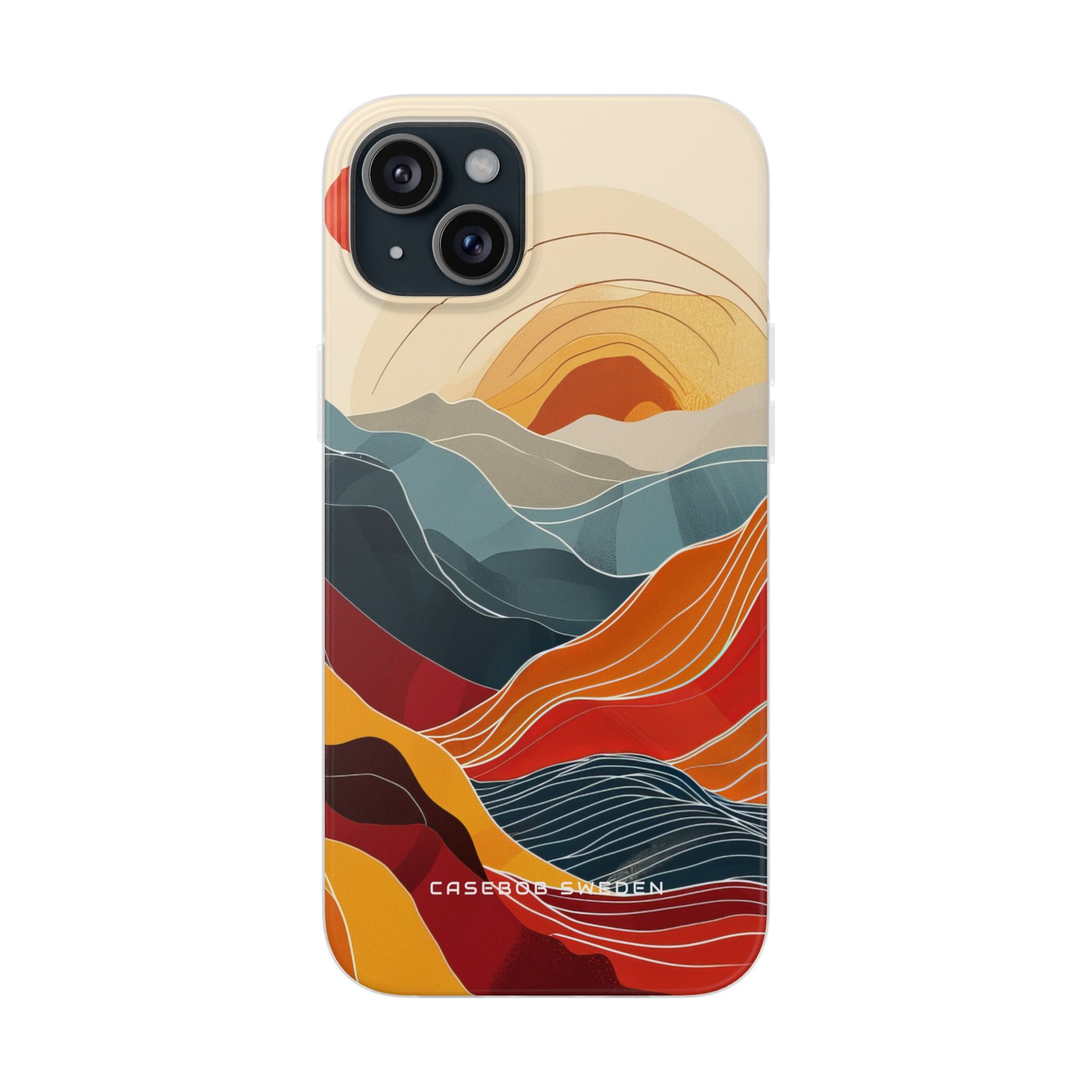 Harmonic Flow of Lines and Color iPhone 15 - Flexi Phone Case