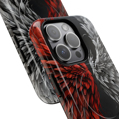 Crimson White Wings iPhone 15 Pro Case - Tough+
