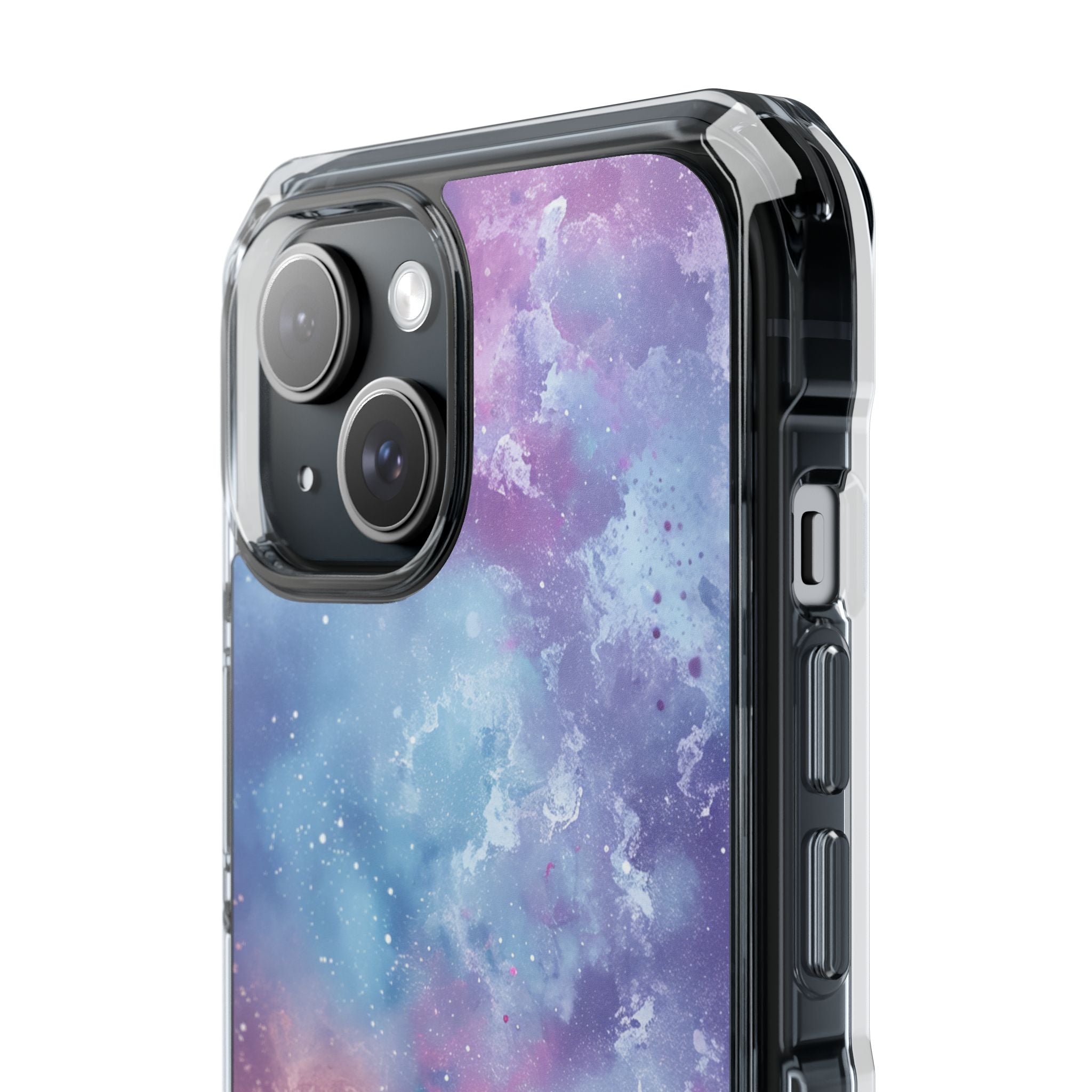 Cosmic Nebula Swirls - Clear Impact iPhone 15 Phone Case