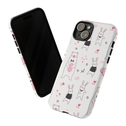 Bears Dance Playfully - iPhone Case
