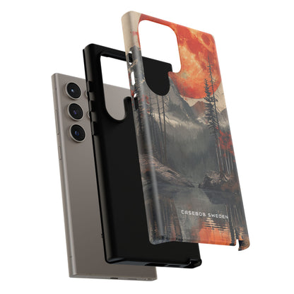 Celestial Glow Over Reflective Landscape Samsung S24 - Tough Phone Case