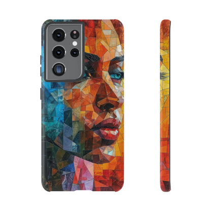 Geometric Fusion Lady - Protective Phone Case