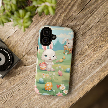 Bunnies Hunt Eggs - iPhone Case
