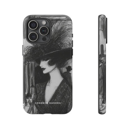 Timeless Elegance in Monochrome iPhone 15 - Tough Phone Case