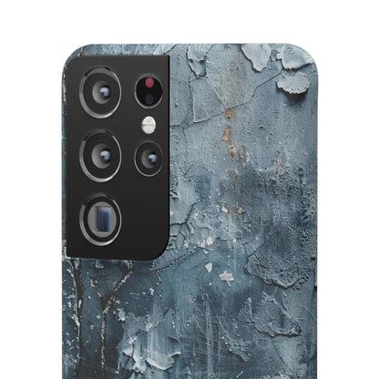 Weathered Blue Tapestry with Cracked Layers Samsung S21 - Slim Phone Case