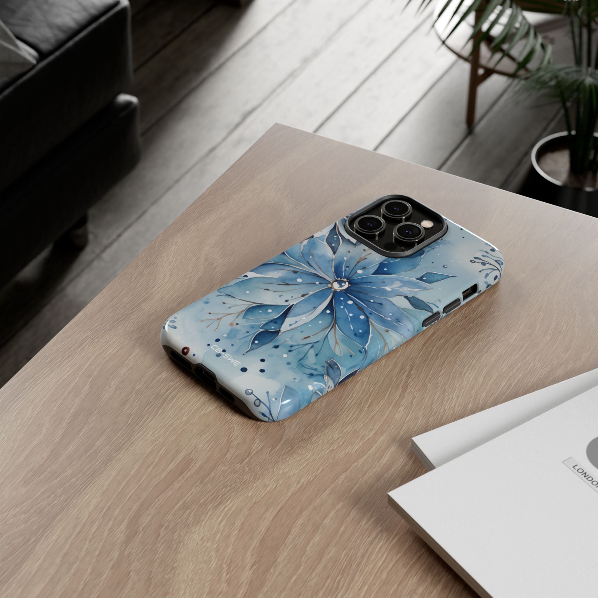 Floral Frost Embrace - iPhone Case