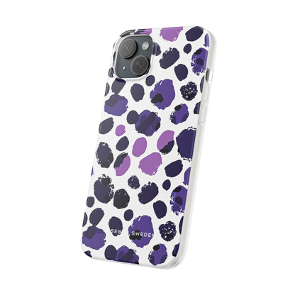 Purple Inkblots iPhone 15 - Flexi Phone Case