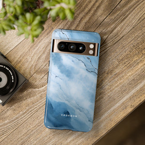 Light Navy Marble - Protective Phone Case