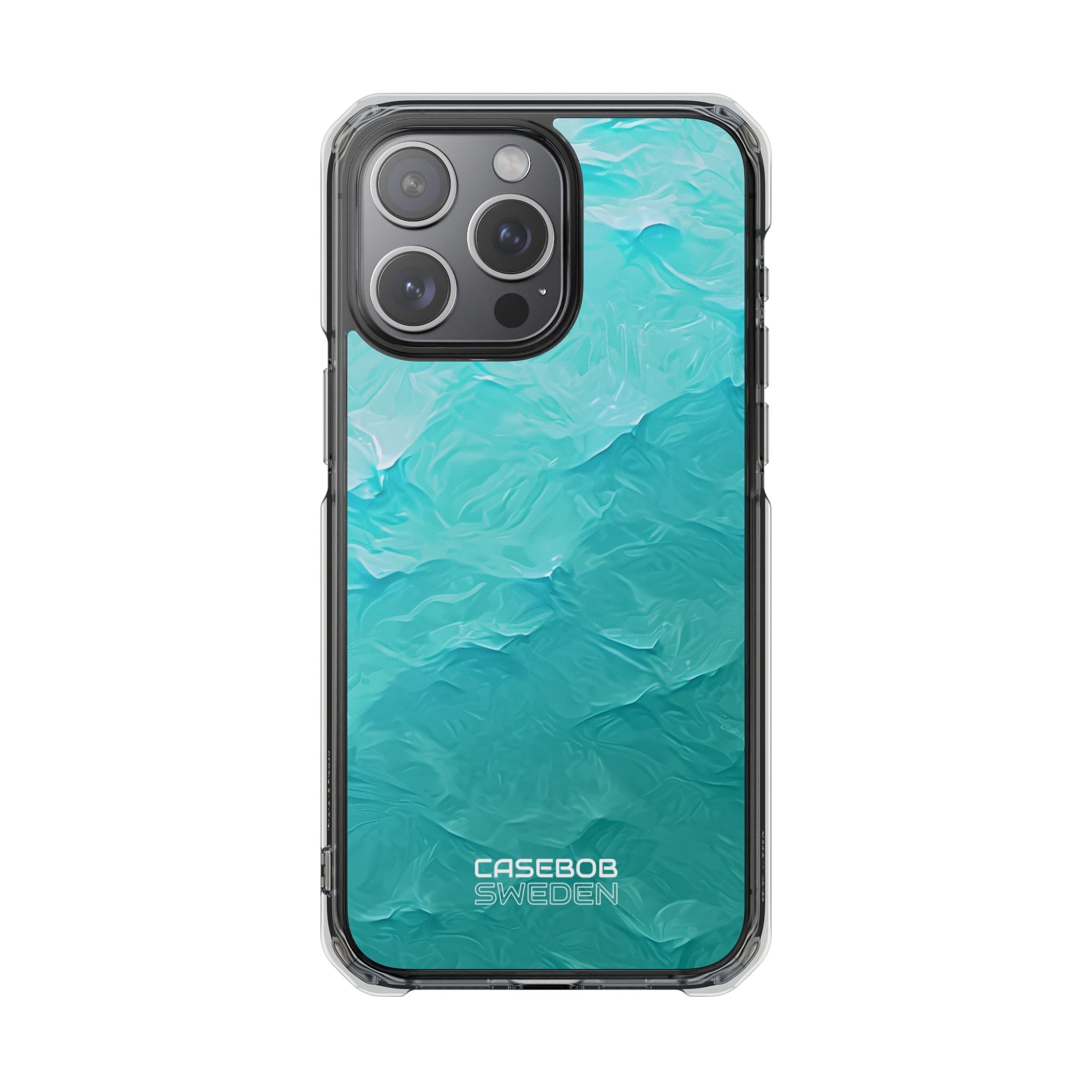 Soothing Aqua Currents iPhone 15 - Impact Clear+