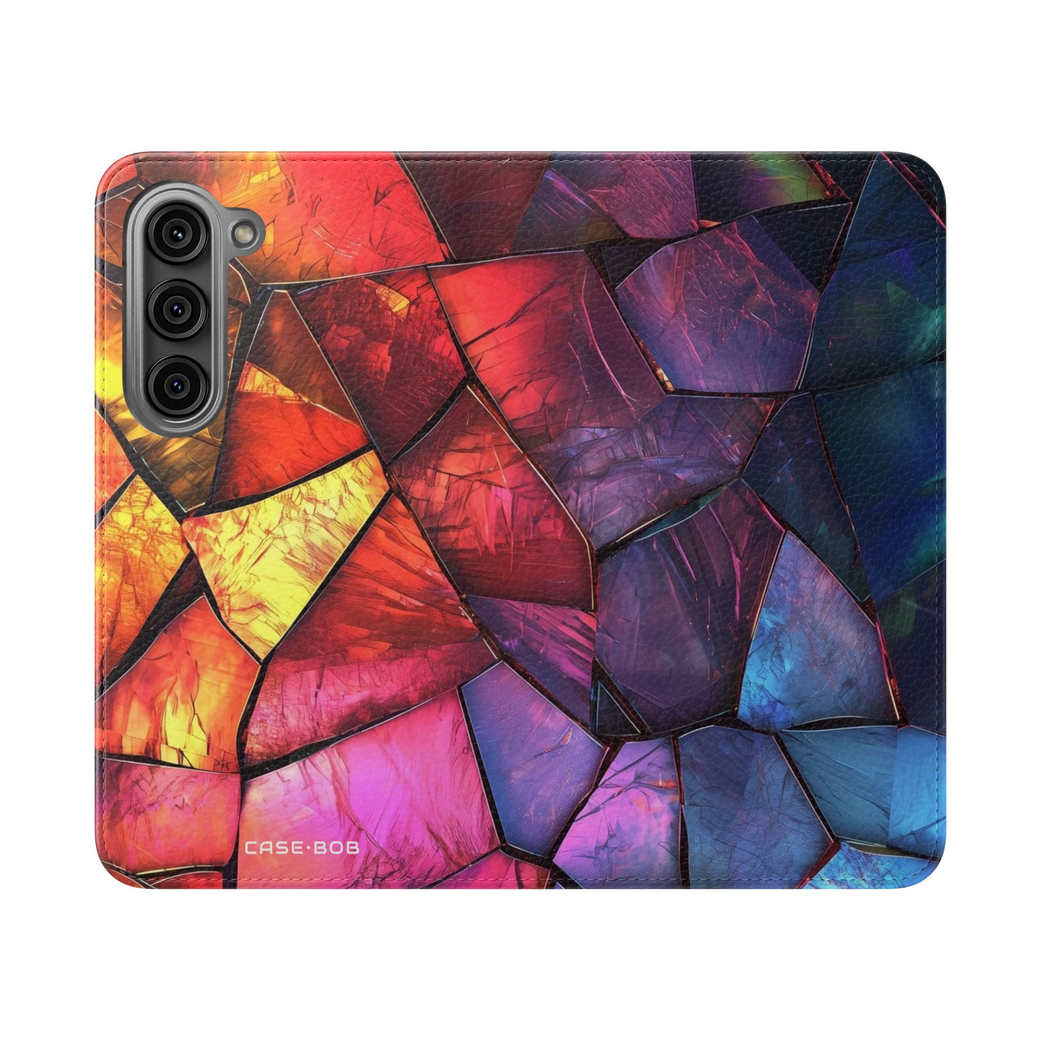Crimson Shard Mosaic - Samsung S23 Case - Wallet