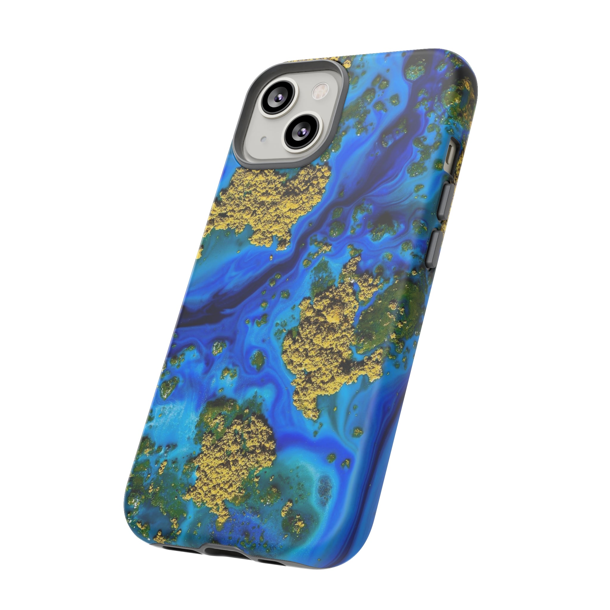 Blue Clear Ocean Ink Art iPhone Case (Protective) Phone Case