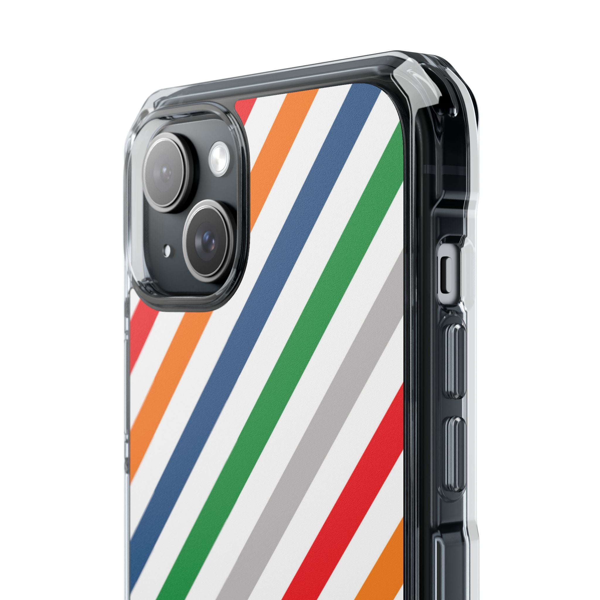Vibrant Geometric Stripes iPhone Case - Impact