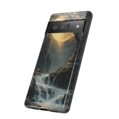 Moonlit Waterfall Silence - Protective Phone Case