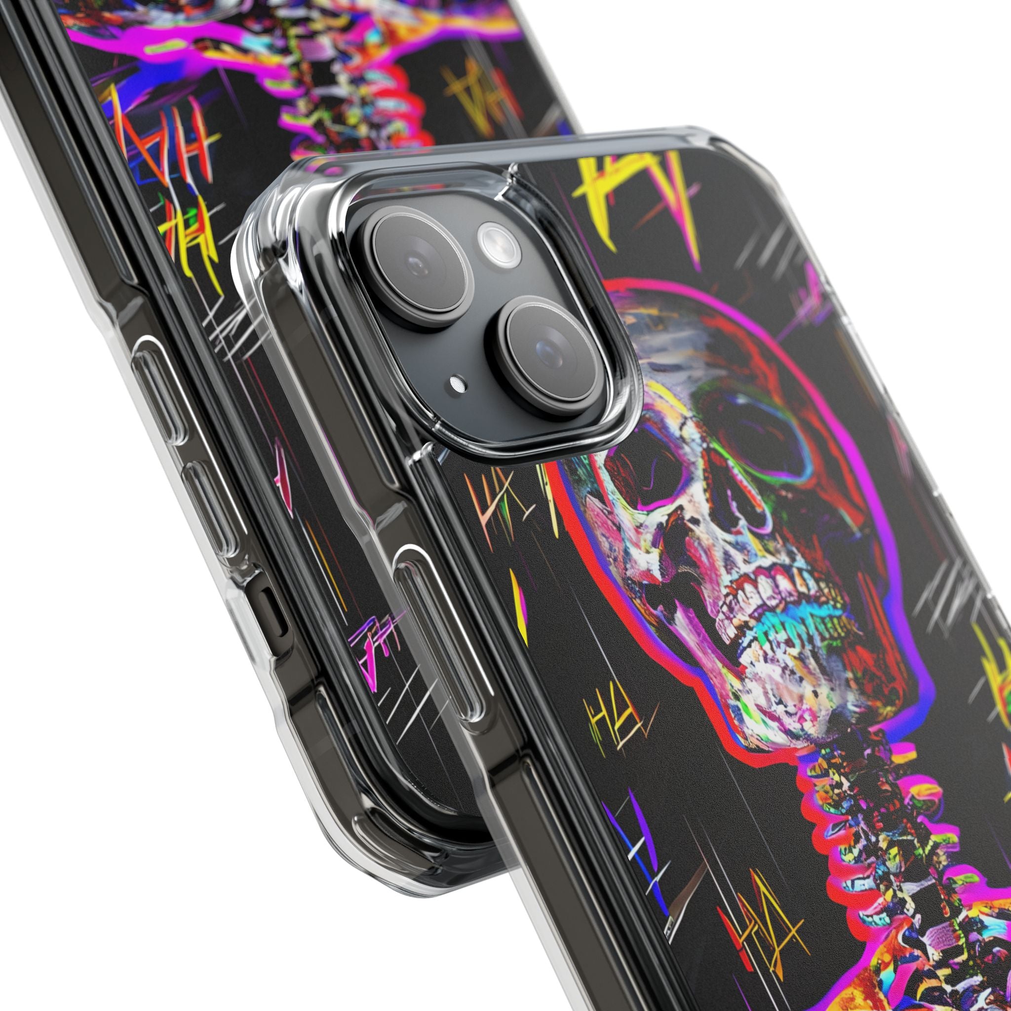 Neon Skeleton Chaos iPhone Case - Impact