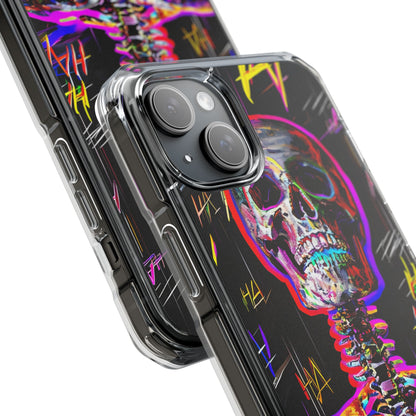 Neon Skeleton Chaos iPhone Case - Impact
