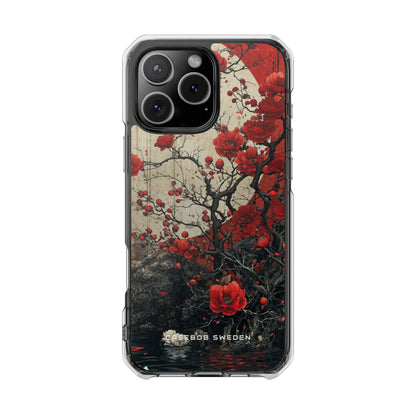 Zen Blossoms in Moonlight iPhone 16 - Clear Impact Phone Case