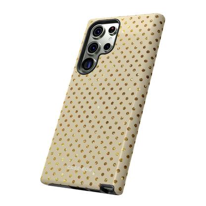 Gold Sparkle Grid Samsung S23 Ultra Case - Tough