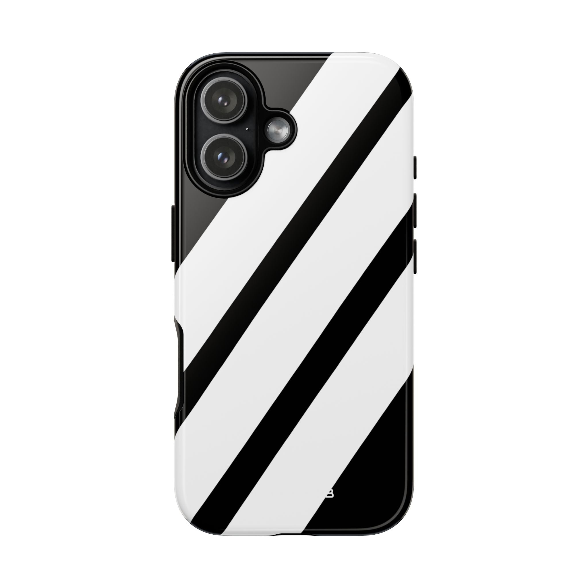 Diagonal Bands Noir iPhone 17 Case - Tough