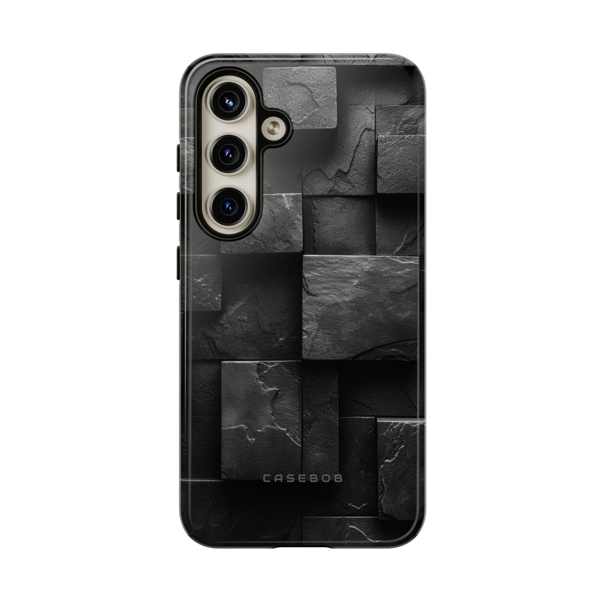 Black Geometric Elegance - Protective Phone Case