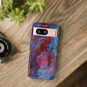 Deep Red Ink Art Phone Case - Protective - Protective Phone Case