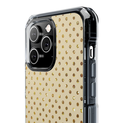 Gold Sparkle Grid iPhone 14 Pro Max Case - Impact