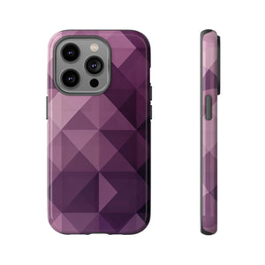 Purple Fade Squares - Protective Phone Case