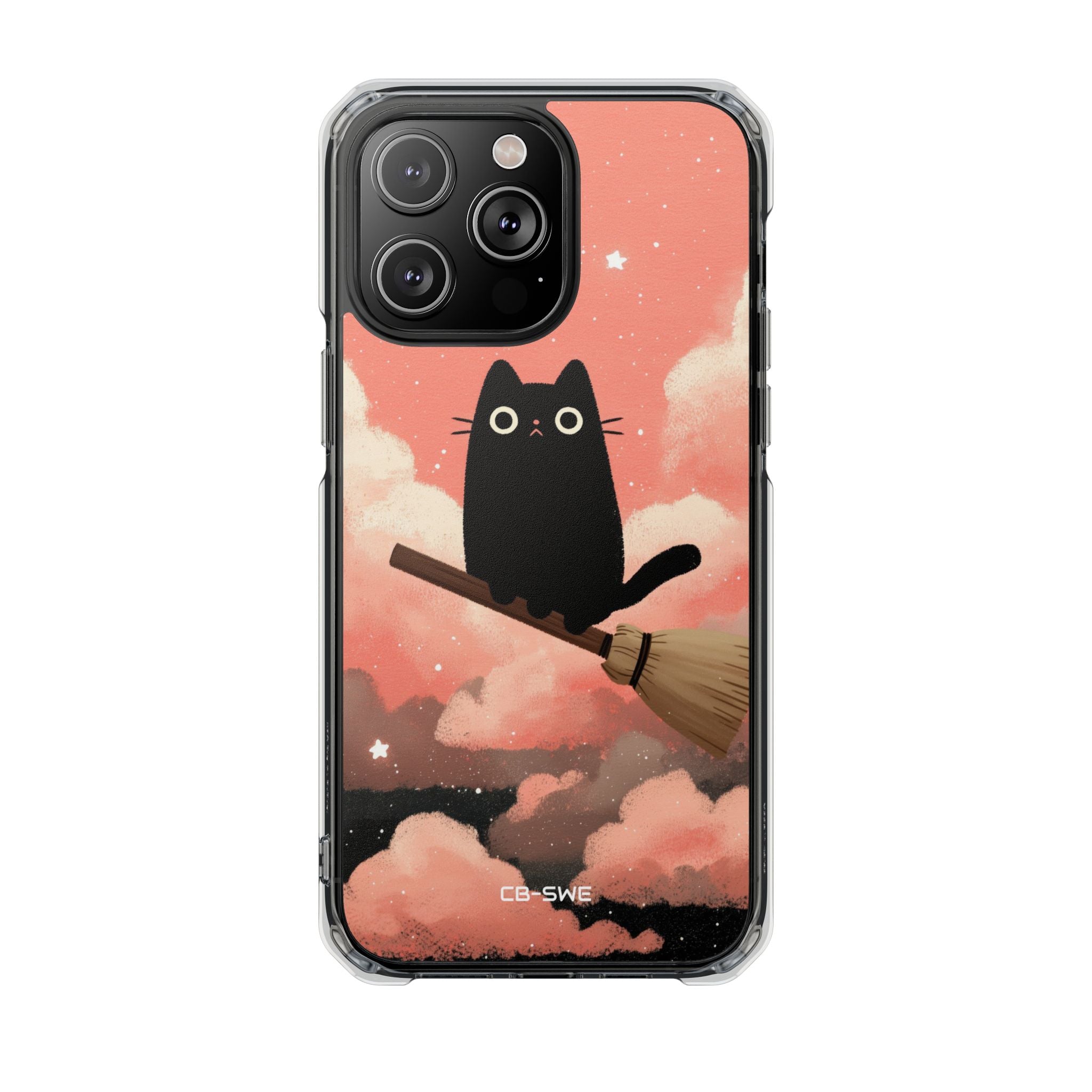 Cat Rides Broom iPhone Case - Impact