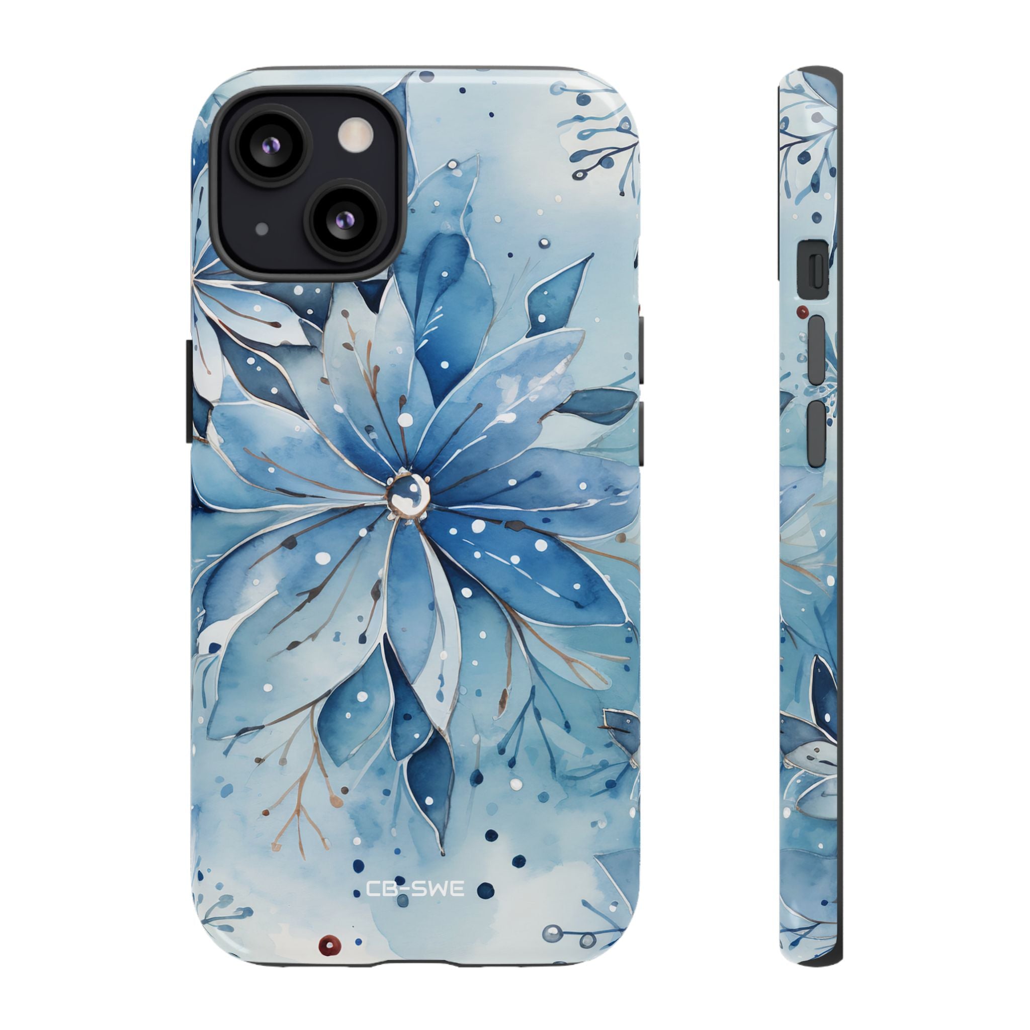 Floral Frost Embrace - iPhone Case