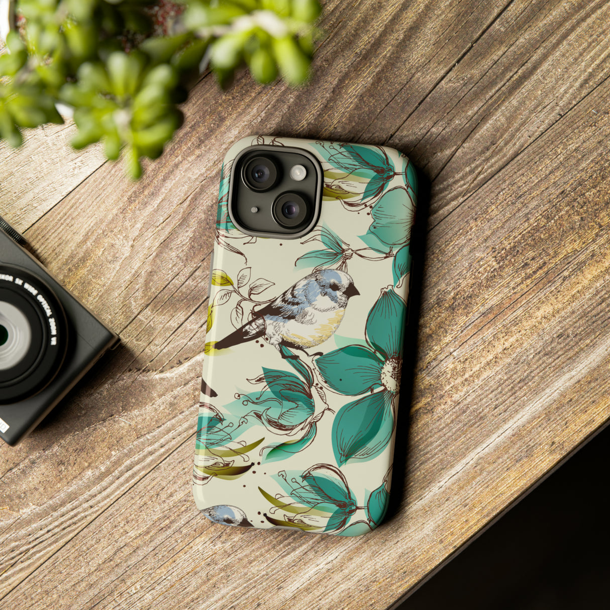 Cute Flowers and Birds iPhone case - Protective Phone Case