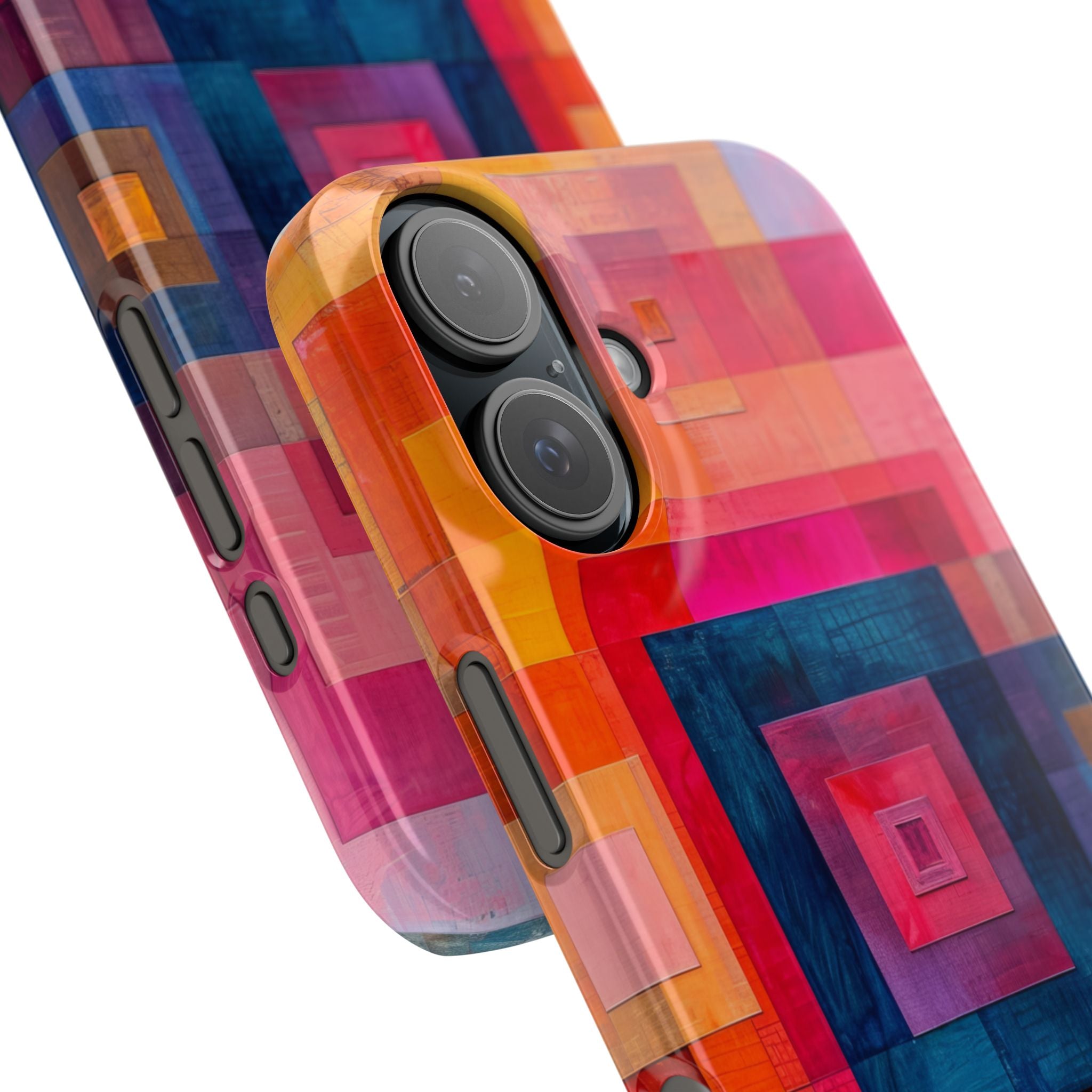 Vibrant Geometry - Slim iPhone 16 Phone Case