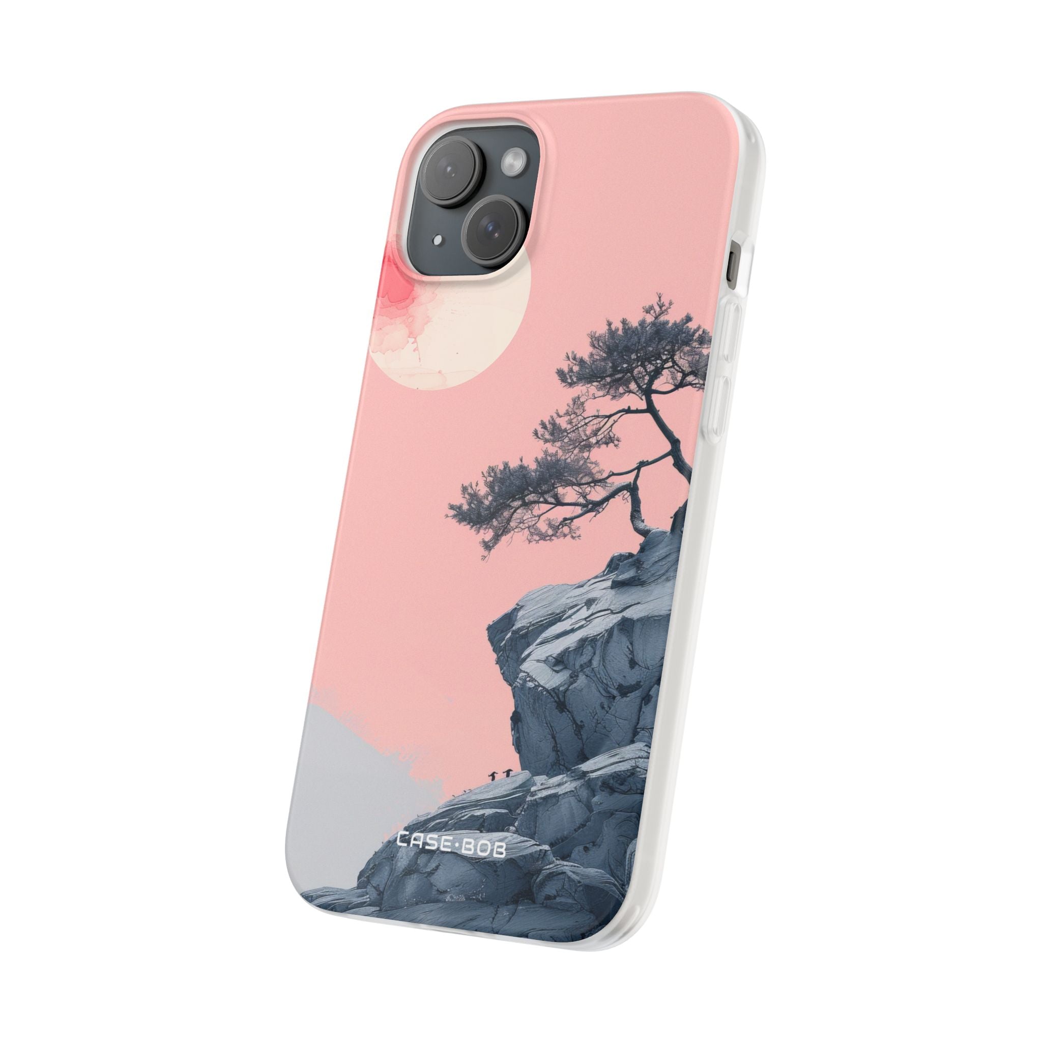 Crimson Moon Tree iPhone 15 Plus Case - Soft