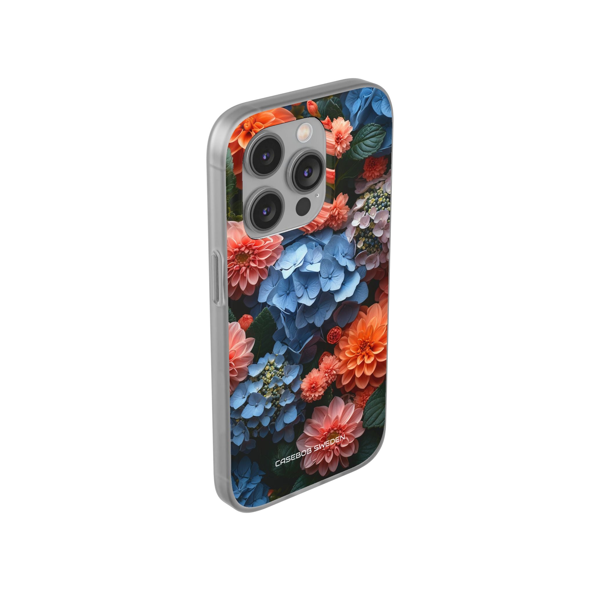 Blue Floral Bliss - Flexi iPhone 14 Phone Case