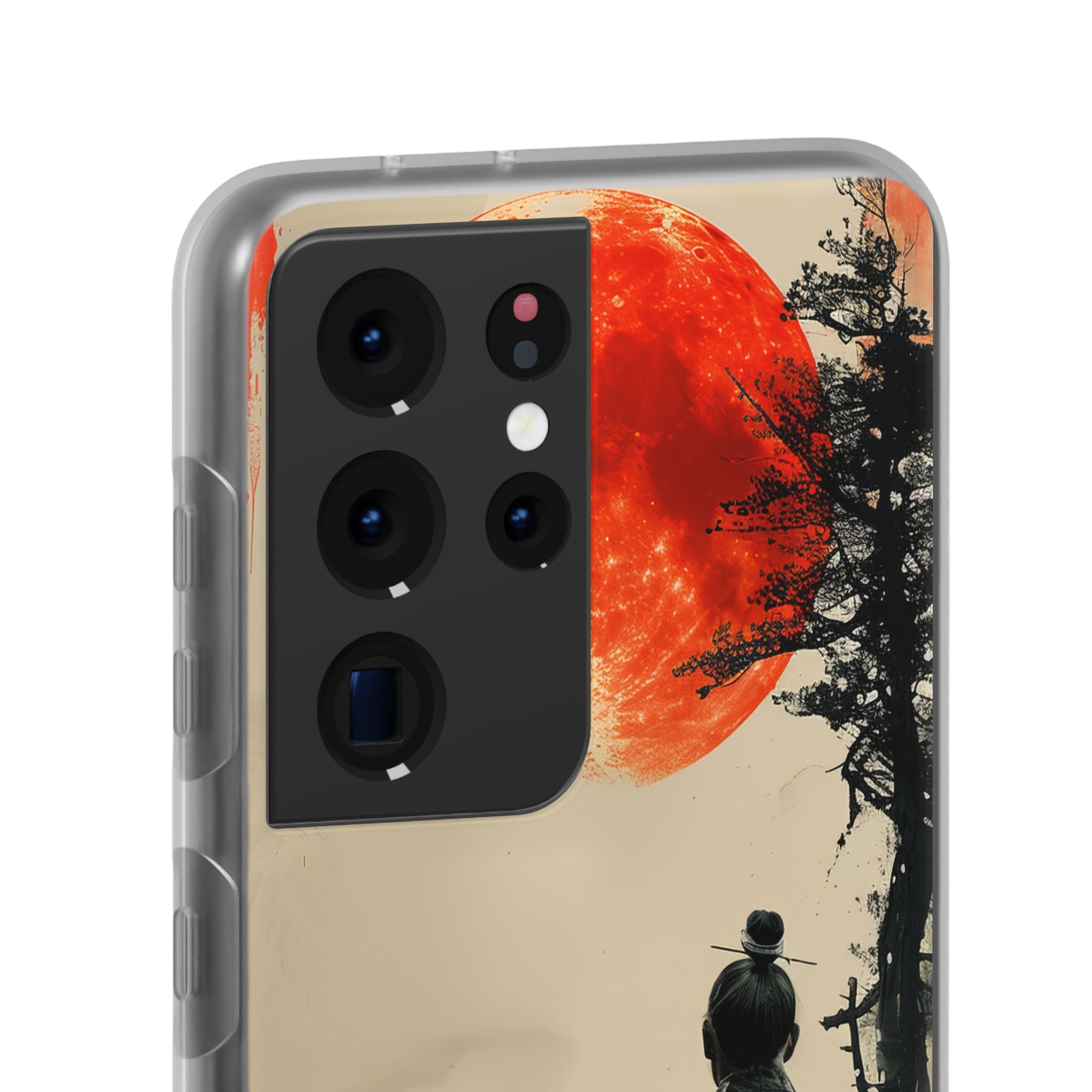 Crimson Contemplation | Flexible Phone Case for Samsung Galaxy