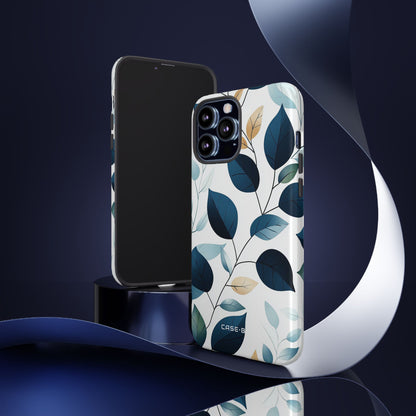 Navy Leaf Veins iPhone 13 Pro Max Case - Tough