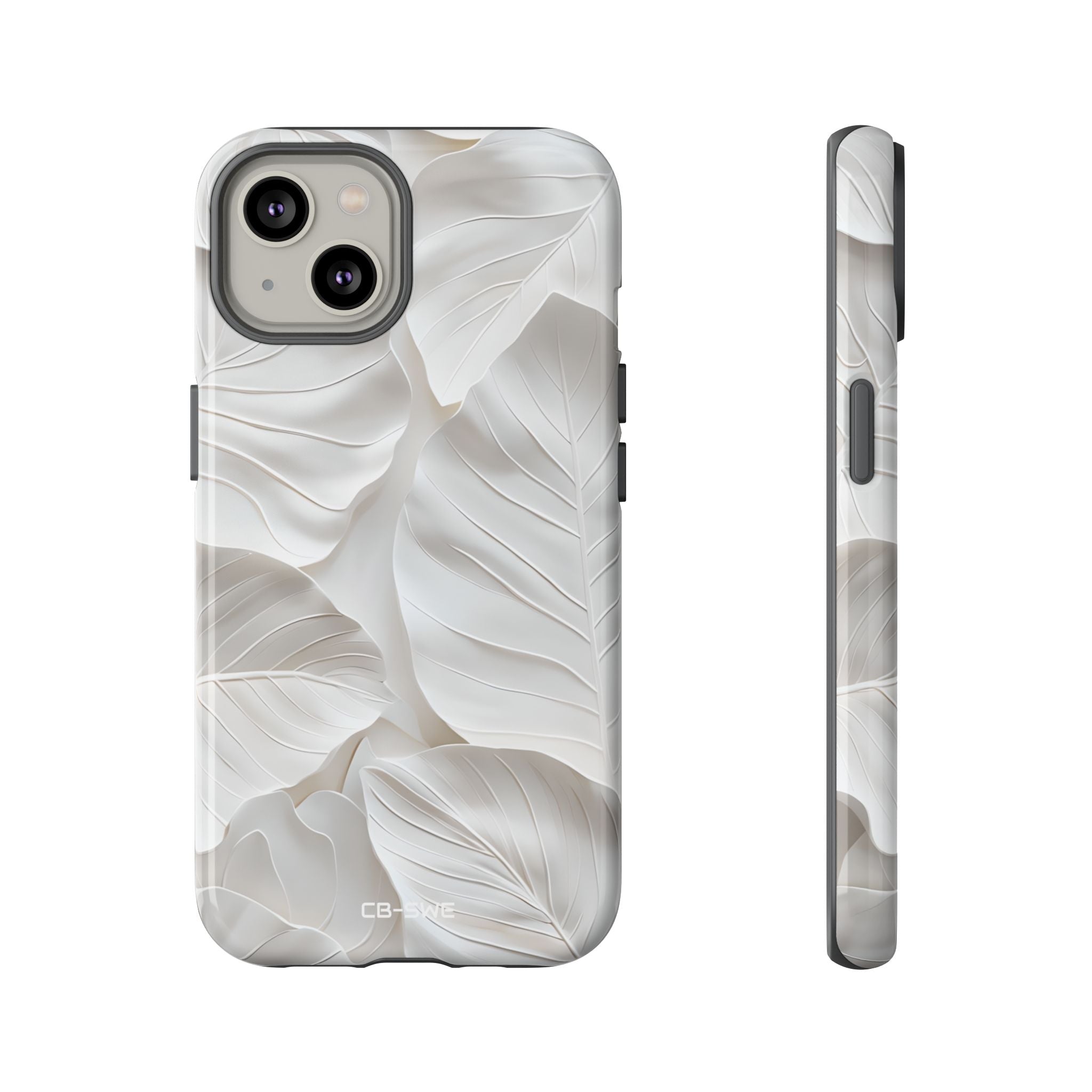 Elegant Leaf Relief - iPhone Case