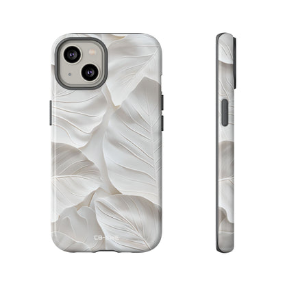 Elegant Leaf Relief - iPhone Case
